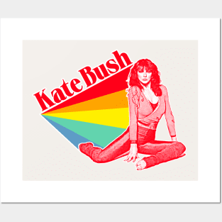 Kate Bush / Retro Rainbow Aesthetic Design Posters and Art